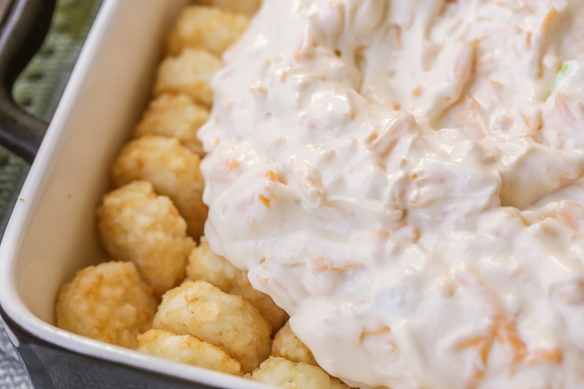 cheesy tater tot casserole without cream of mushroom soup