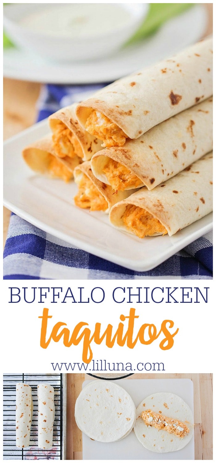 Buffalo Chicken Taquitos {Cheesy & Spicy} Lil' Luna
