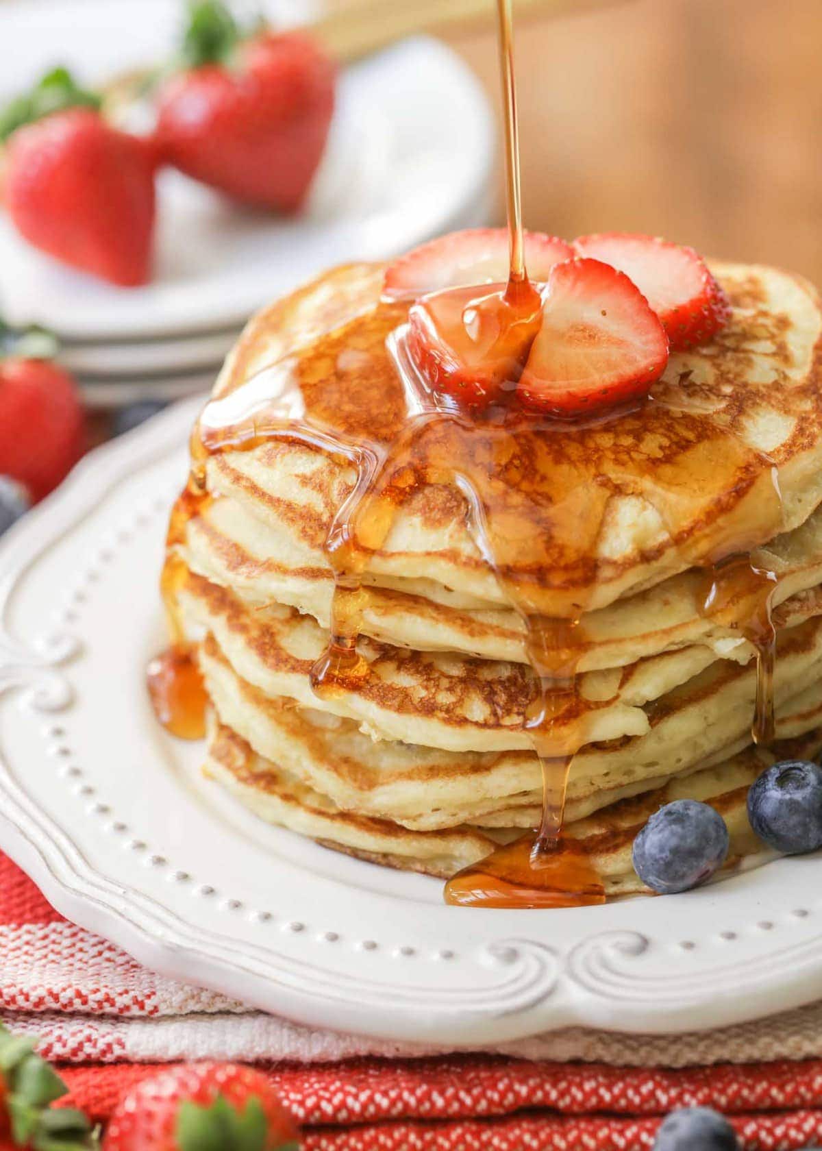 Serve sweet potato hash with buttermilk pancakes.