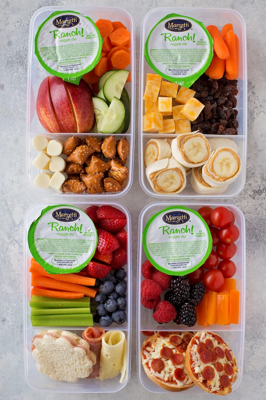 Four different Lunch Box Ideas for back to school