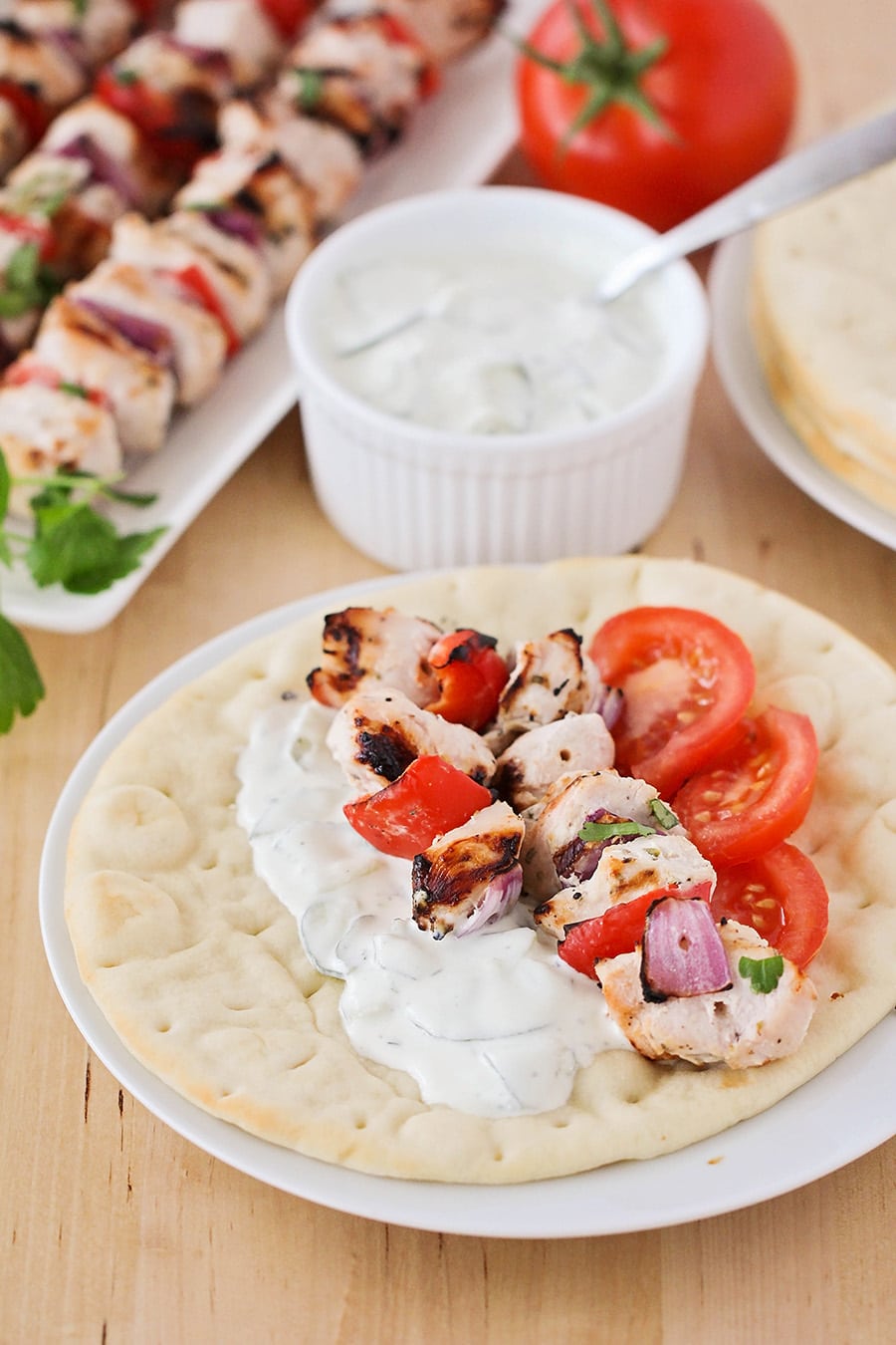 EASY Chicken Souvlaki {Greek Kabobs} | Lil' Luna