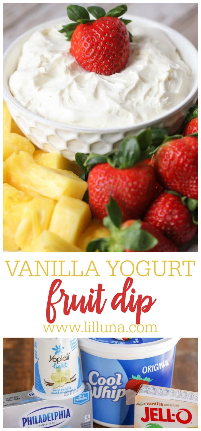 Yogurt Fruit Dip {Just 4 Ingredients!} Lil' Luna
