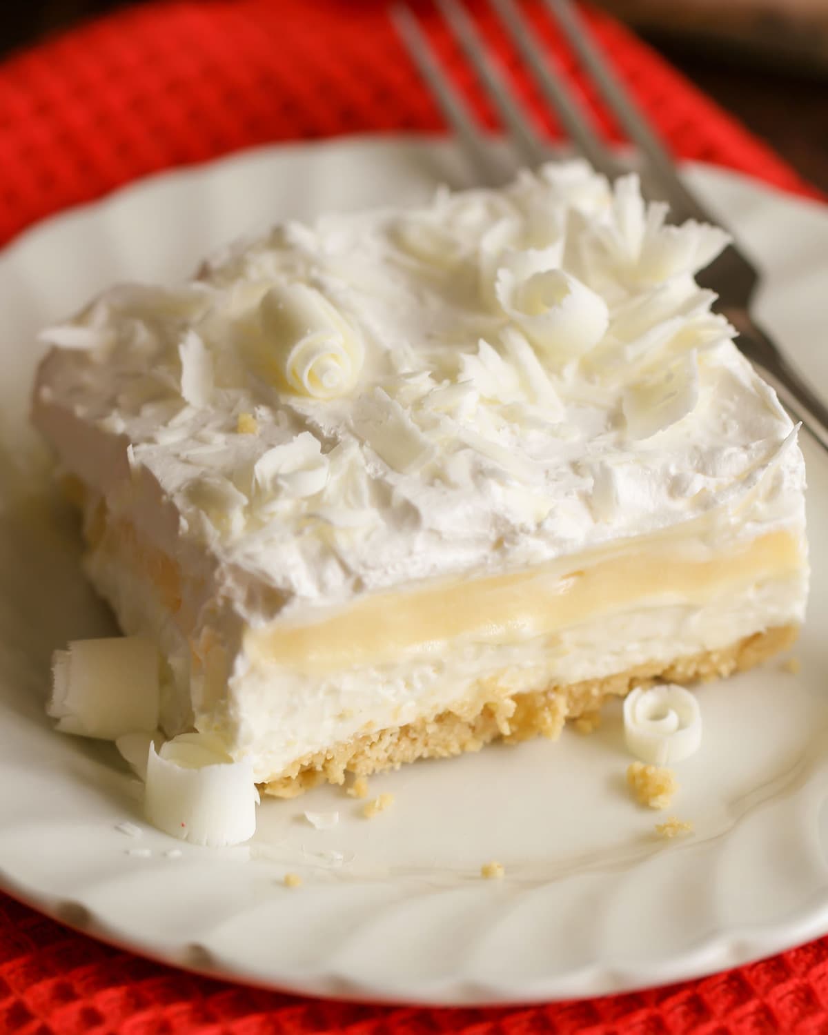 White Chocolate Lasagna {Delicious layered dessert!} | Lil&amp;#39; Luna