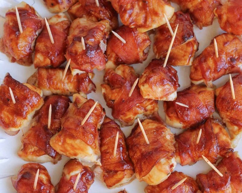 BBQ Bacon Wrapped Chicken Bites (+VIDEO) Lil' Luna