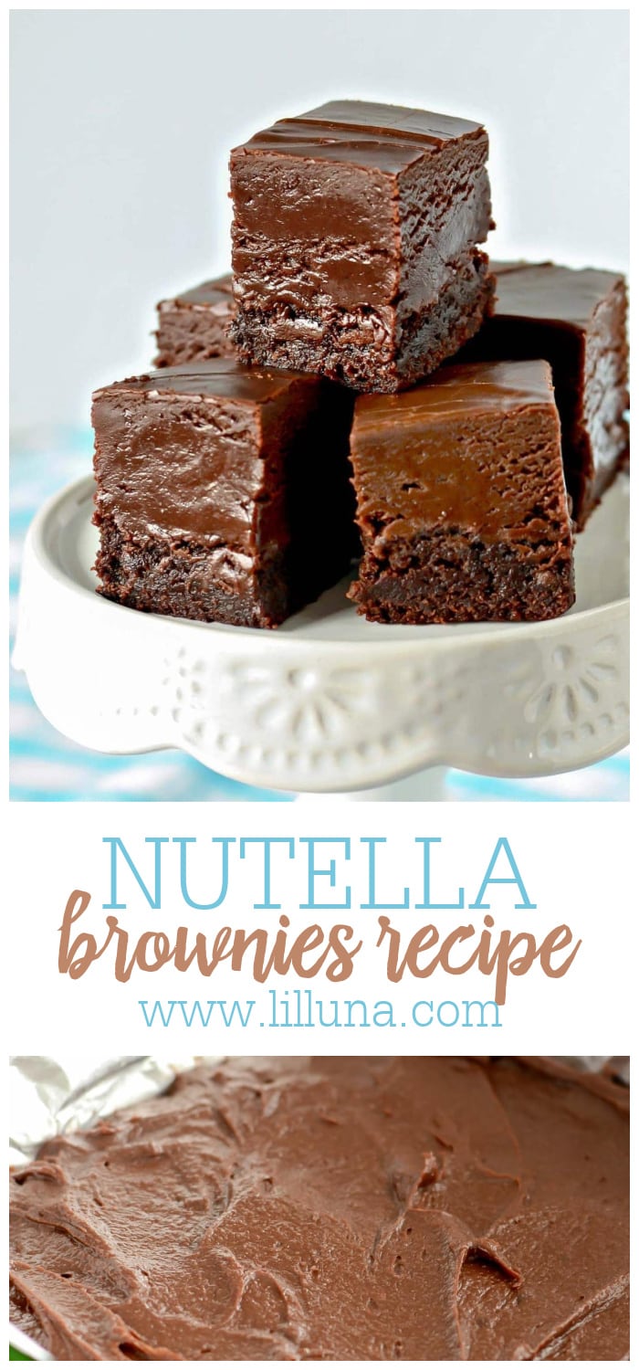 Nutella Brownies {fudgy Rich} Lil Luna