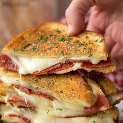 Pepperoni Pizza Grilled Cheese Sandwich | Lil' Luna