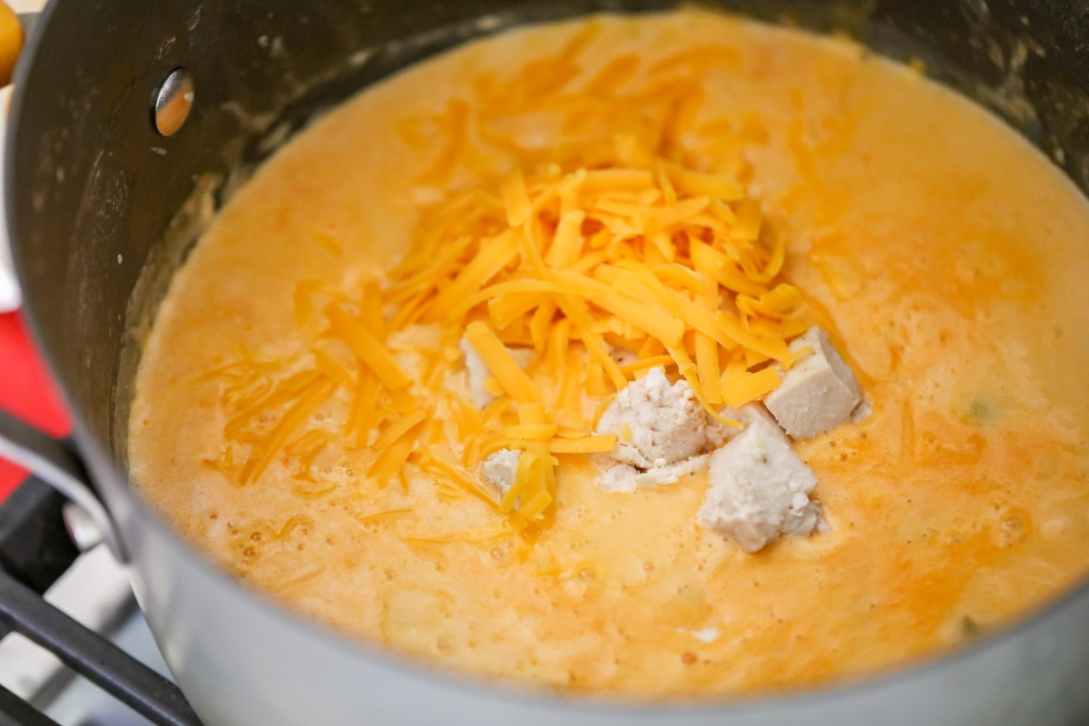 How to make Buffalo chicken soup process pic