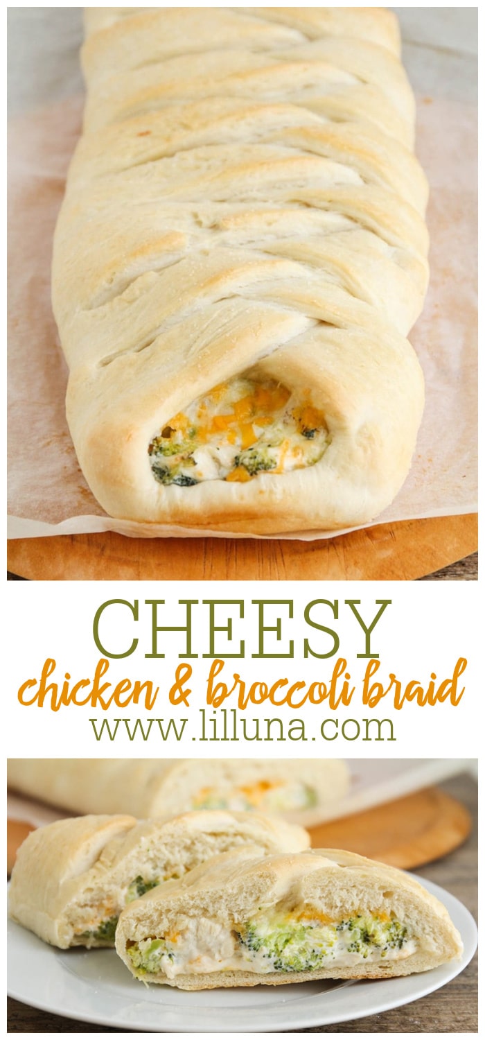 Cheesy Chicken Broccoli Braid {comforting Delish} Lil Luna