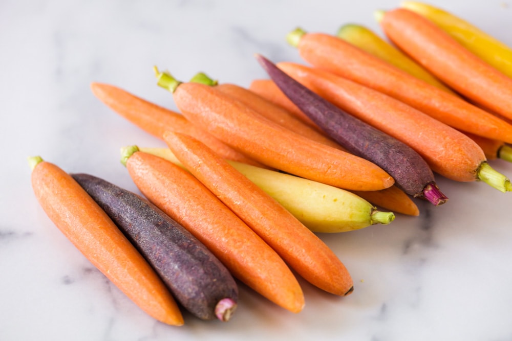 Gourmet carrots from Trader Joe's prepped and ready to cook.