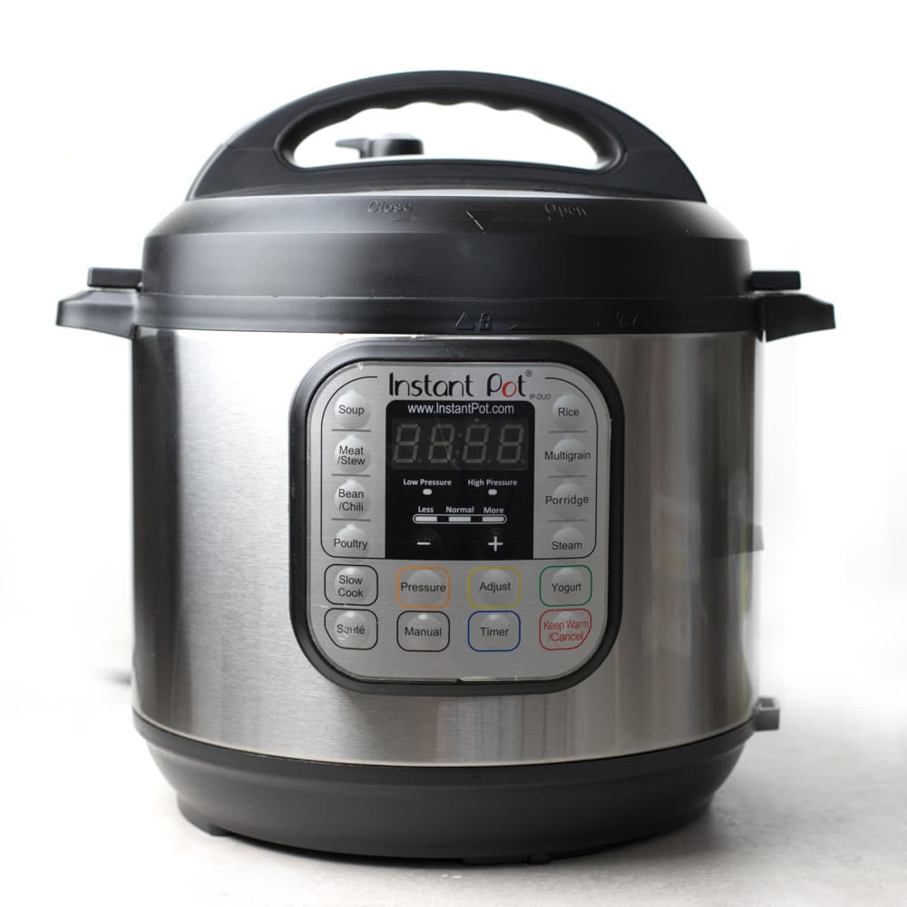 An instant pot sitting on a countertop.