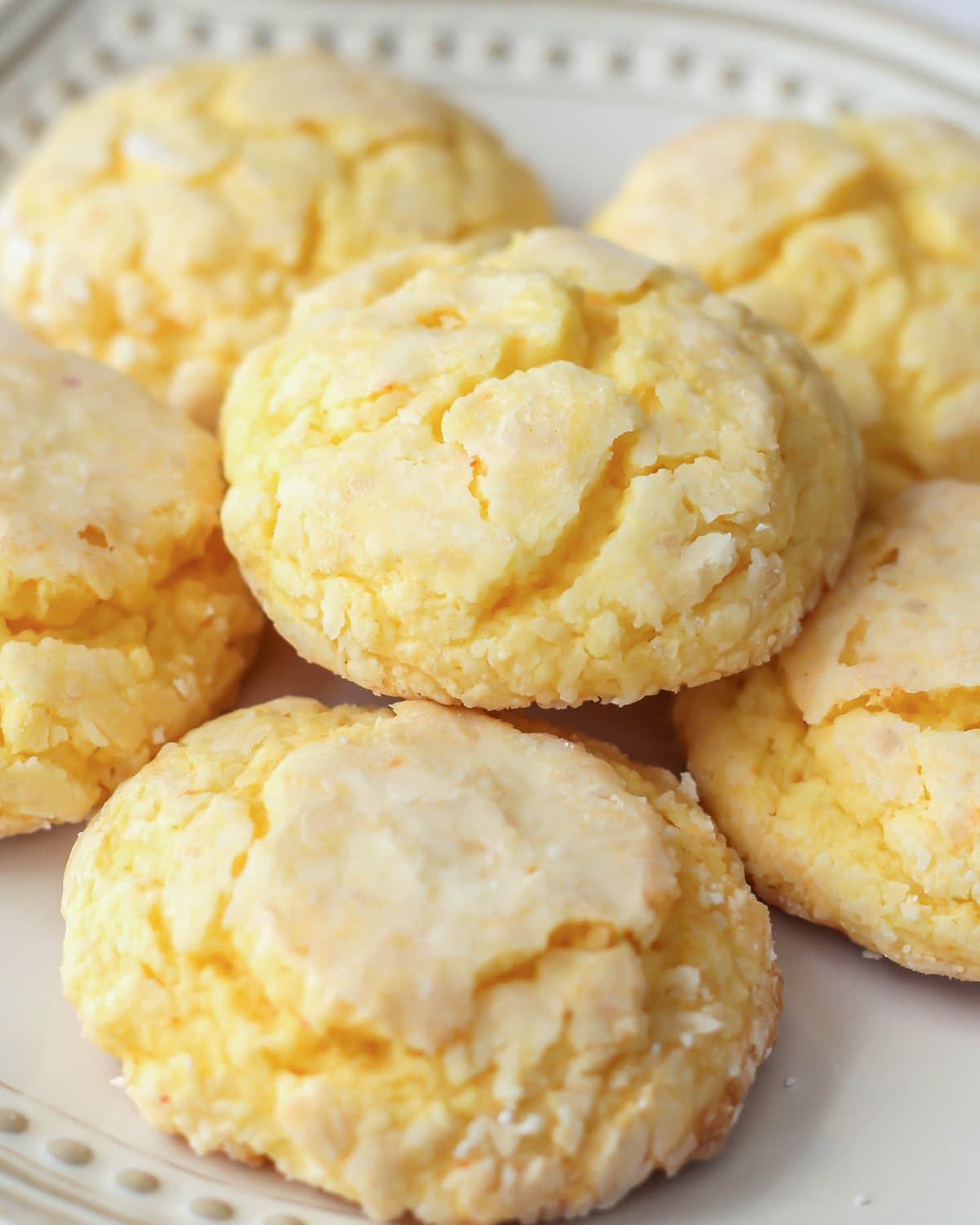 Ooey Gooey Butter Cookies on plate