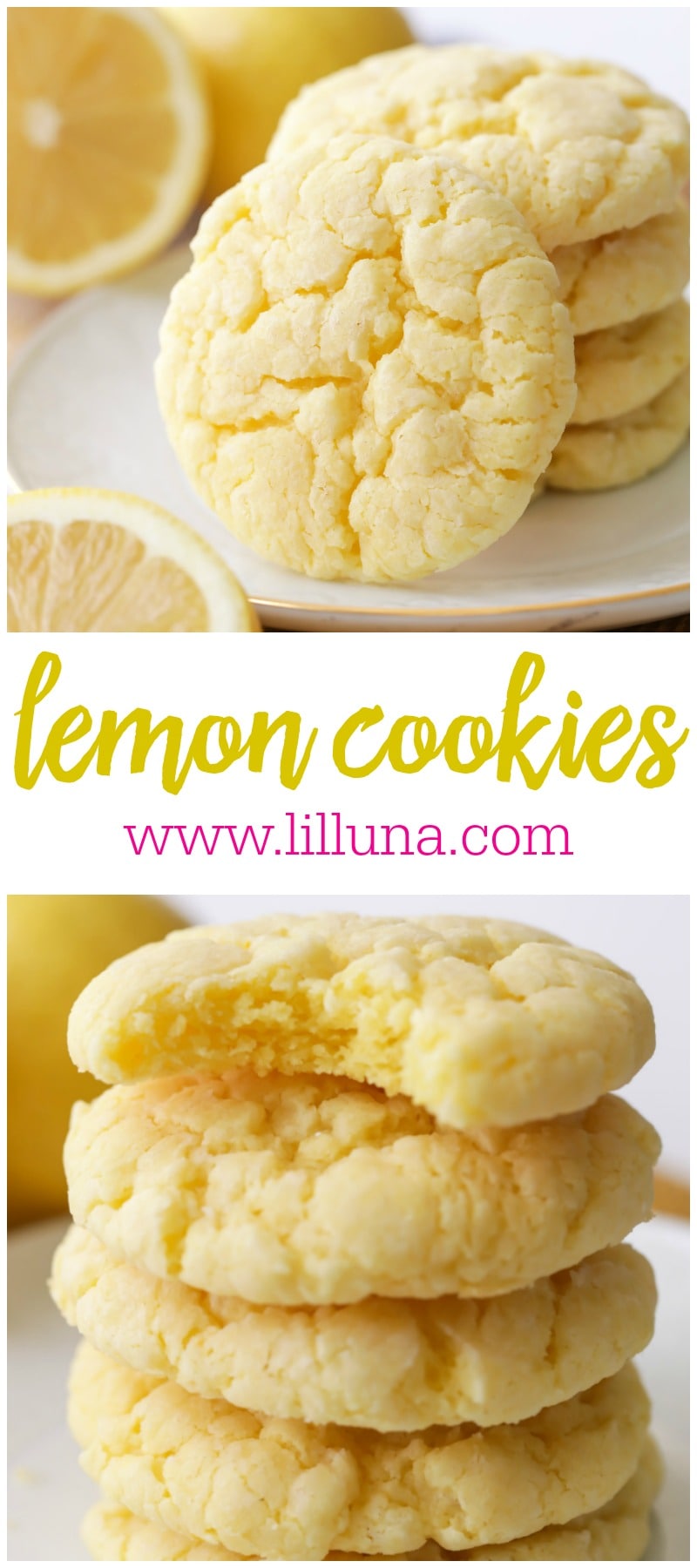 Lemon Cake Mix Cookies Recipe - Lil' Luna