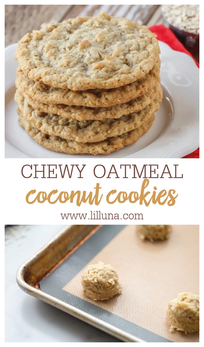 EASY Oatmeal Coconut Cookies Recipe {+VIDEO} Lil' Luna