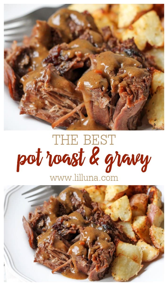 Slow Cooker Pot Roast with potatoes on plate
