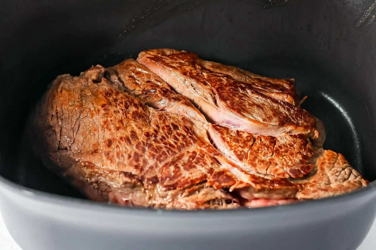 Roast in slow cooker.