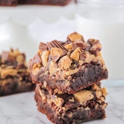 Reese's Brownies {Chocolate + PB Heaven} | Lil' Luna