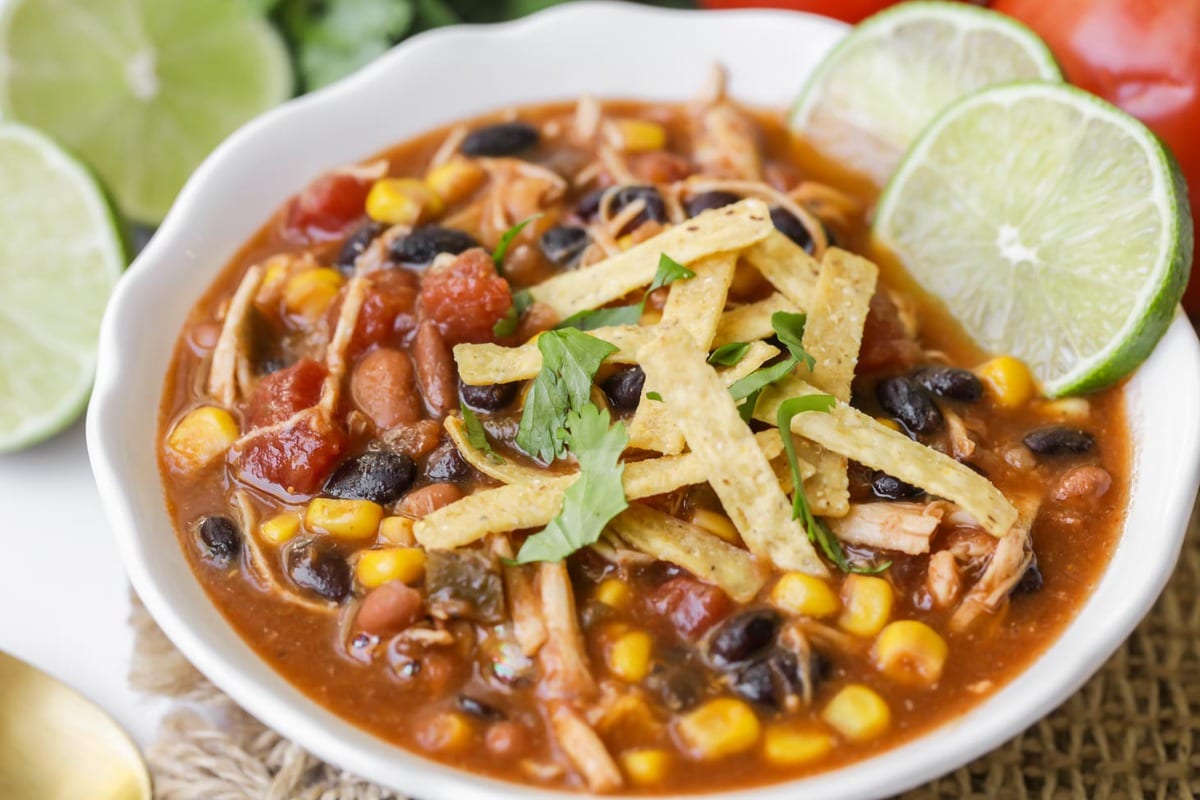 Easy Chicken Taco Soup Recipe So Simple And So Good Lil Luna