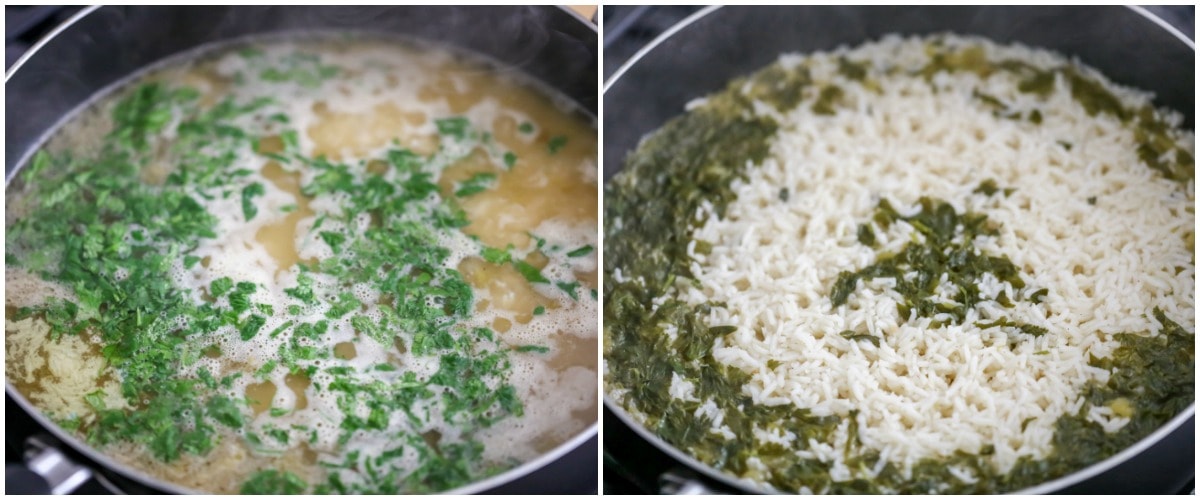 How to Make Cilantro Lime Rice process pics