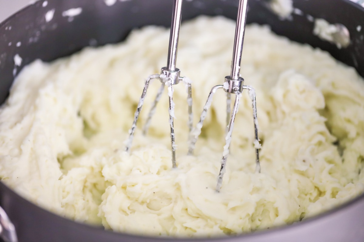 How to Make Mashed Potatoes - blended with hand mixer