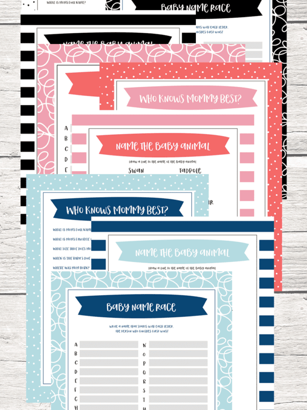 Baby Shower Printables