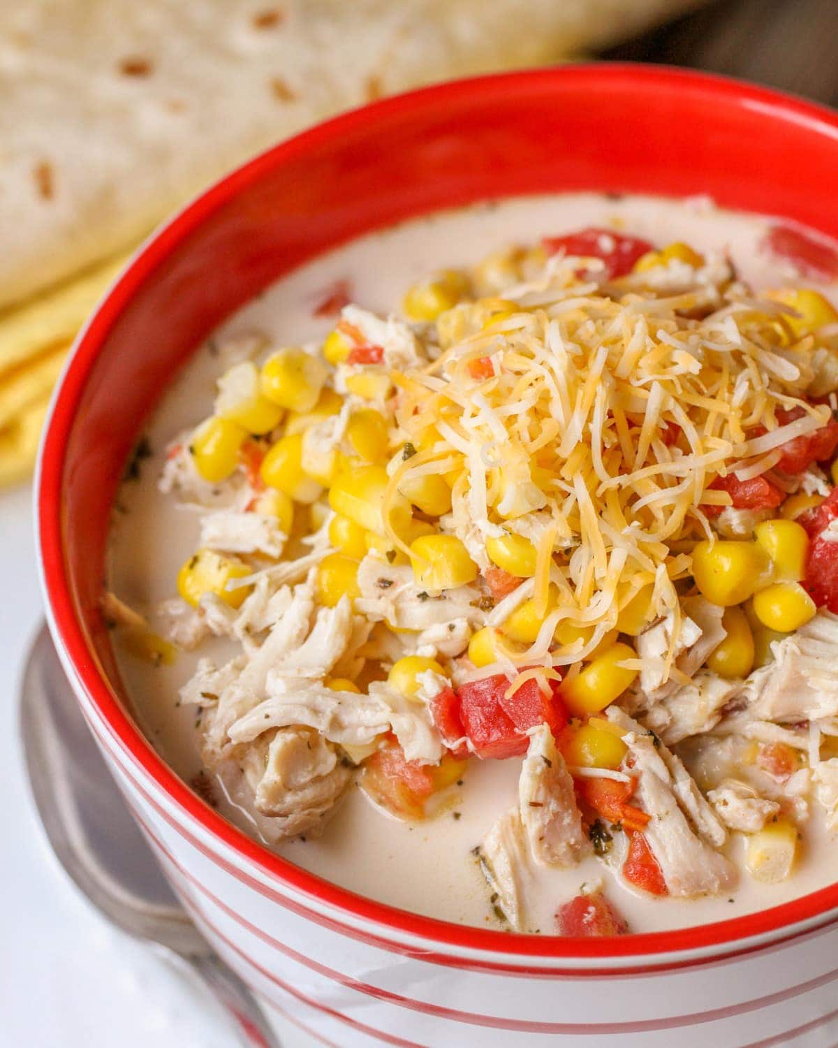 Mexican Chicken and Corn Soup - Made in 20 Minutes! | Lil' Luna