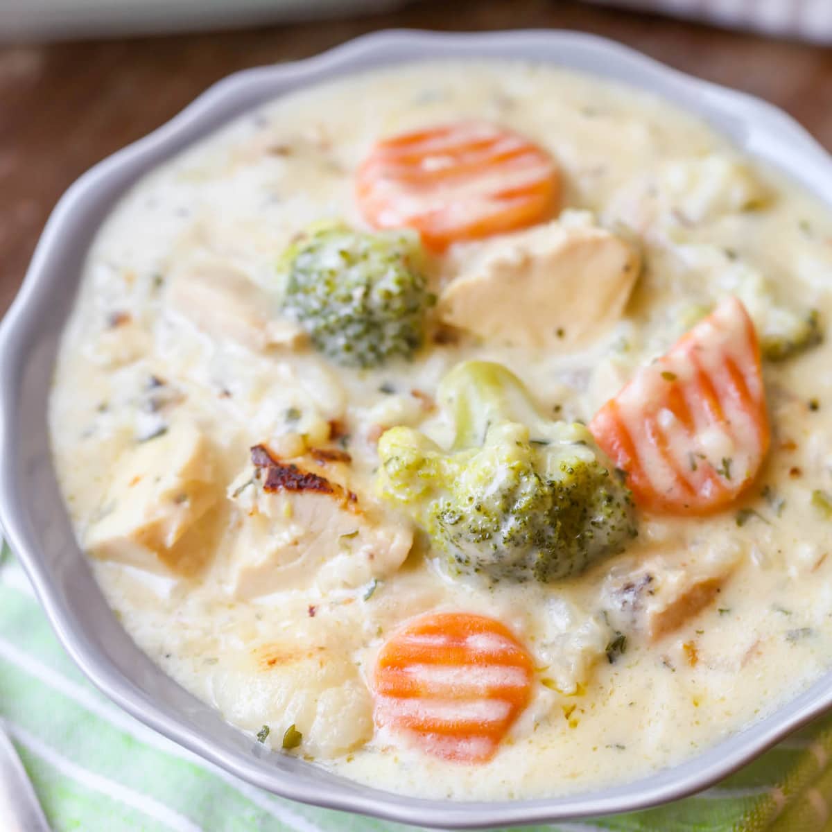 Chicken and Rice Soup served in a bowl