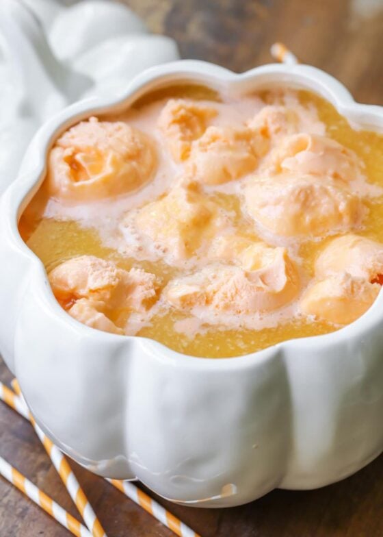 Halloween Punch Recipe with Orange Sherbet Lil' Luna
