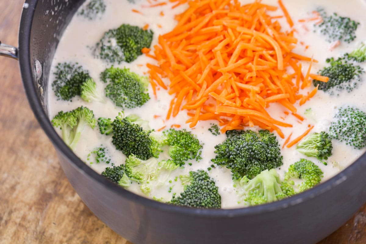 How to make Panera Broccoli Cheddar soup process pic