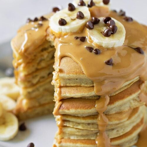 Peanut Butter and Chocolate Chip Pancakes Recipe