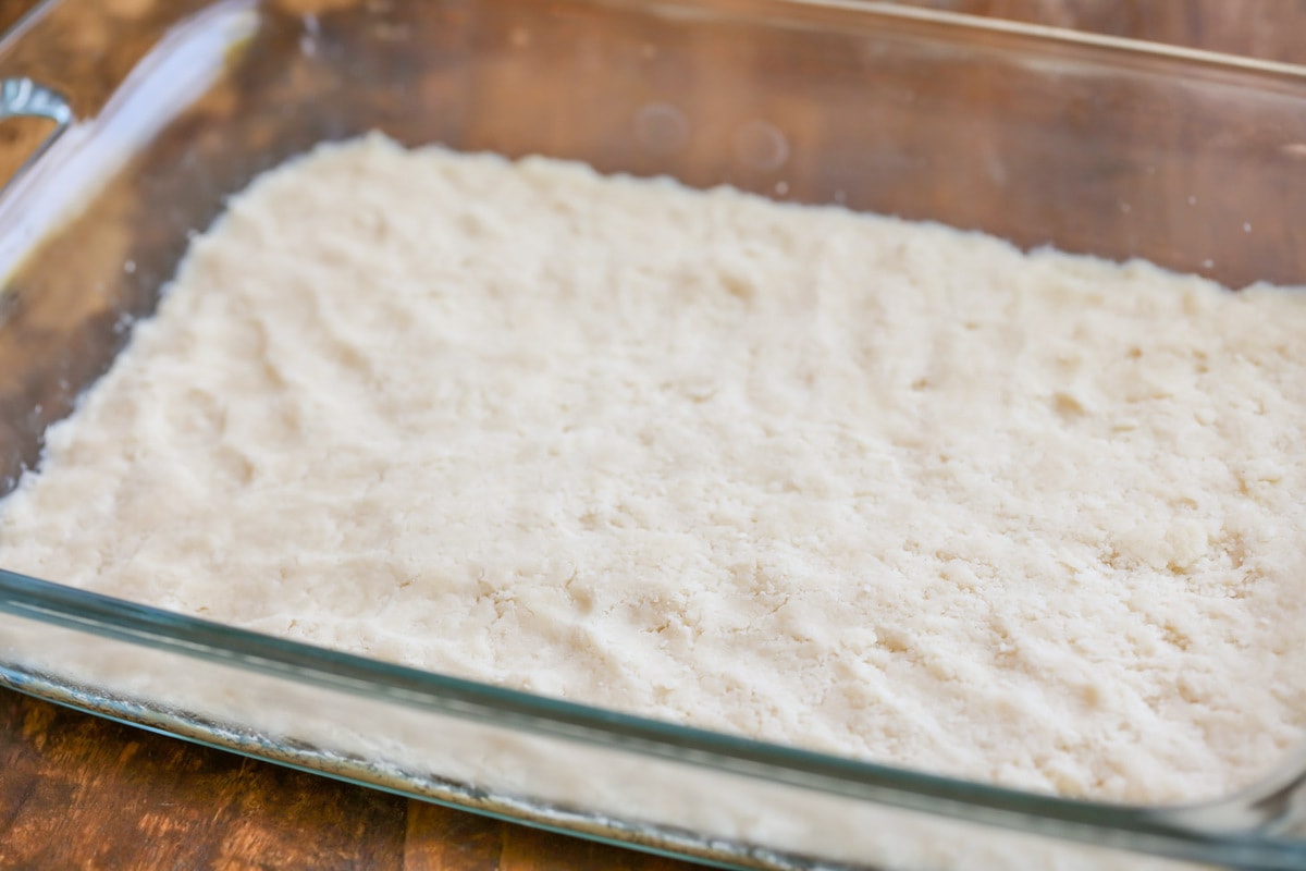 Shortbread Crust pressed into a glass pan
