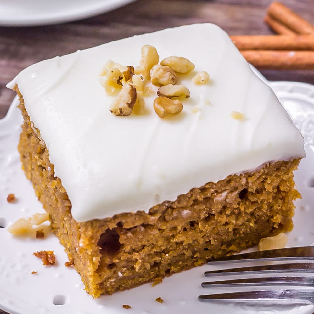 pumpkin cake with cream cheese frosting