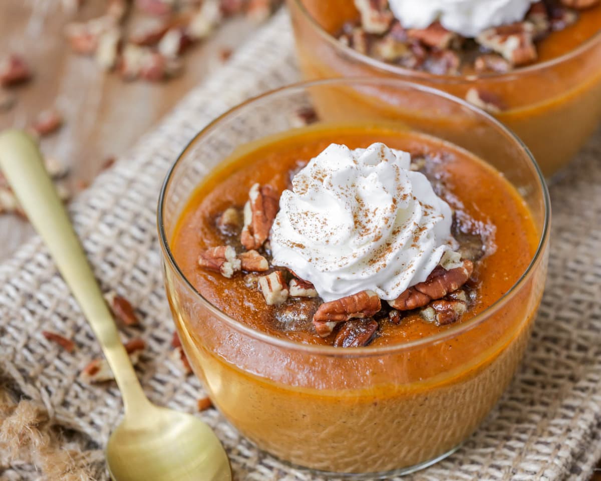 Pumpkin Custard in ramekin