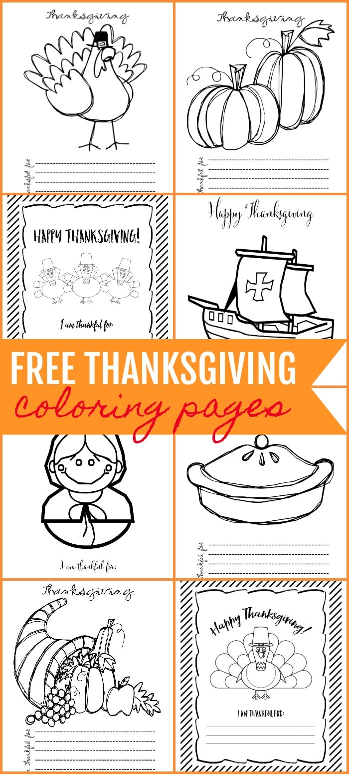 FREE Thanksgiving Coloring Pages