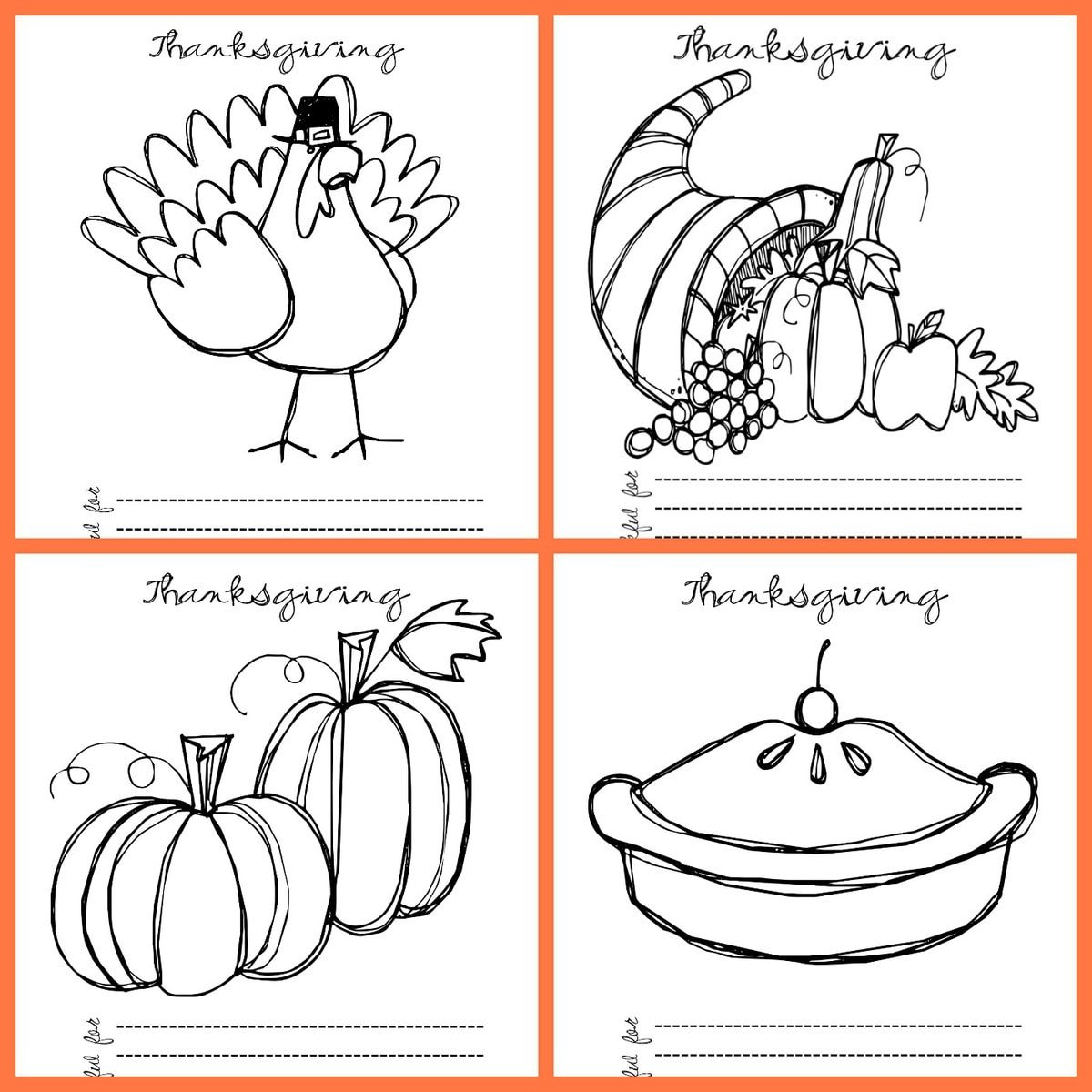 FREE Printable Thanksgiving Coloring Pages Lil39 Luna