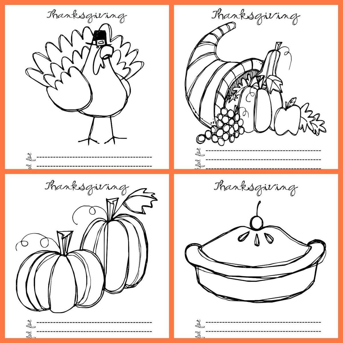 FREE Thanksgiving Coloring Pages Lil Luna