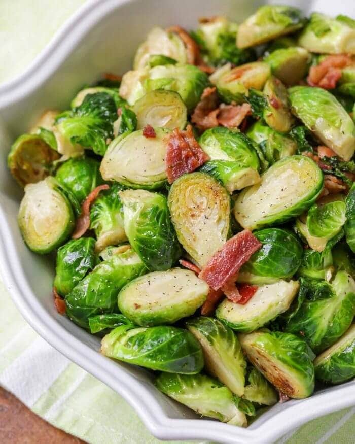 Easy Brussel Sprouts with Bacon Recipe | Lil' Luna
