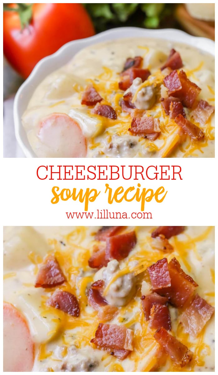 Hearty Crockpot Cheeseburger Soup Recipe | Lil' Luna
