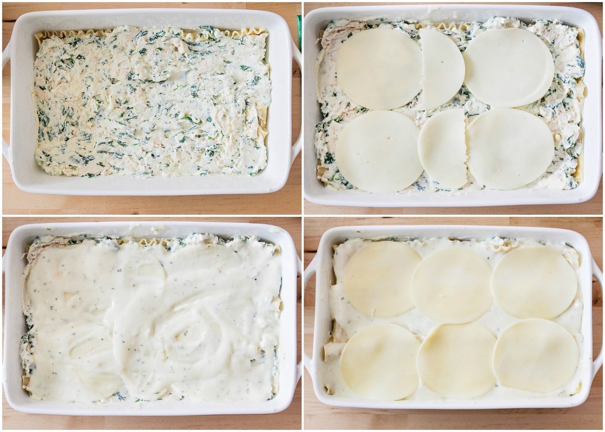 How to Make Chicken Lasagna layer pictures