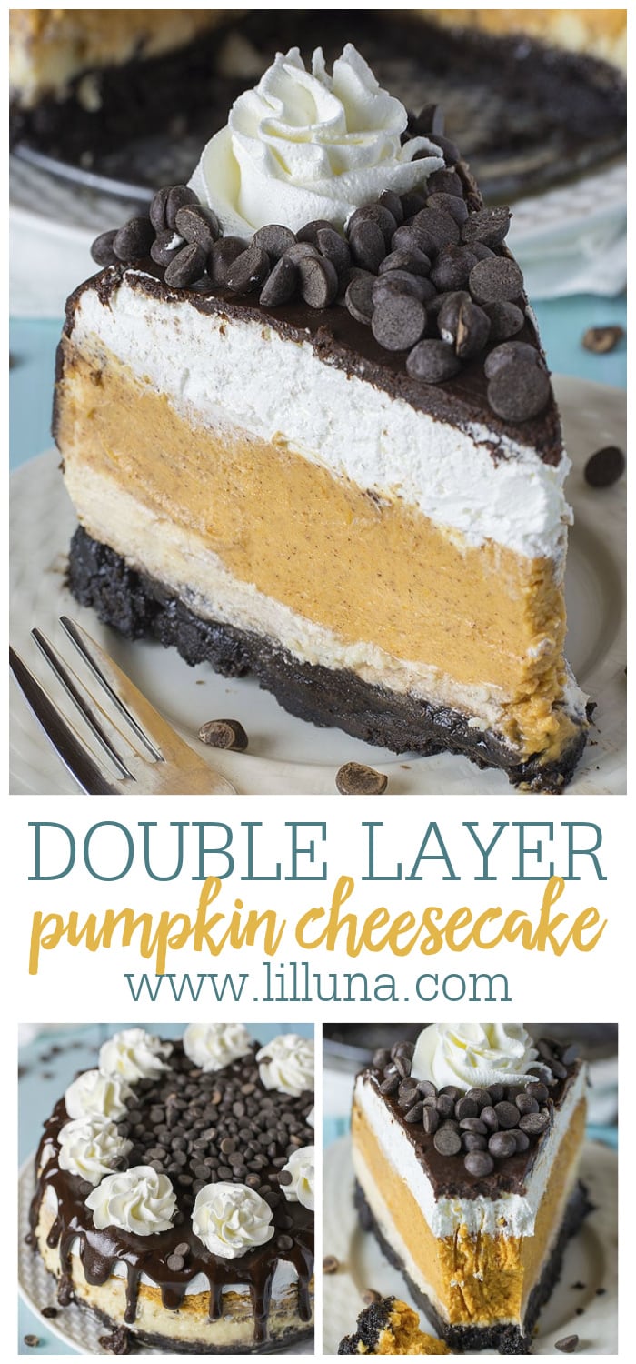 The ULTIMATE Double Layer Pumpkin Cheesecake Recipe | Lil' Luna