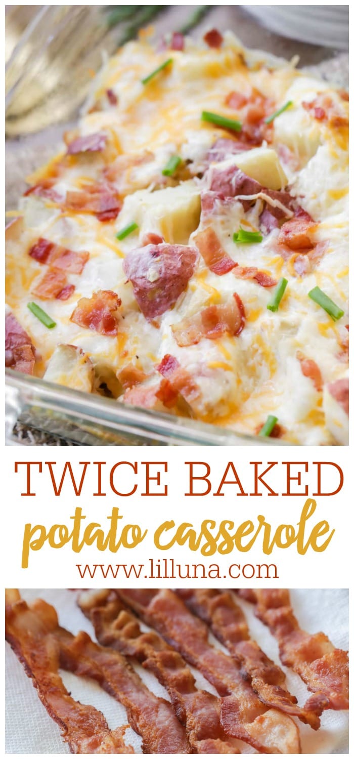 Twice Baked Potato Casserole Recipe (+VIDEO) | Lil' Luna