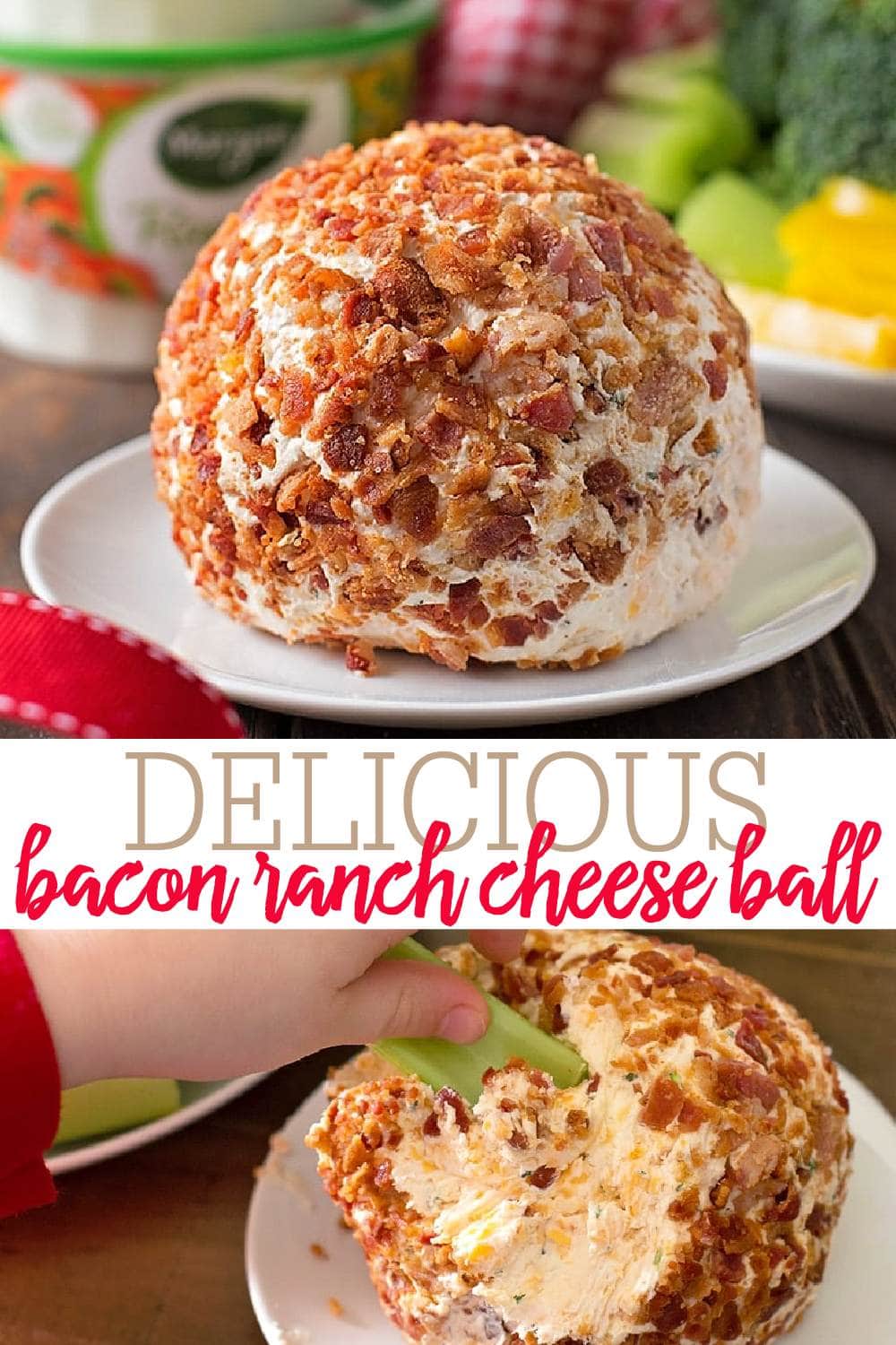 Bacon Ranch Cheese Ball Recipe (+VIDEO) | Lil' Luna