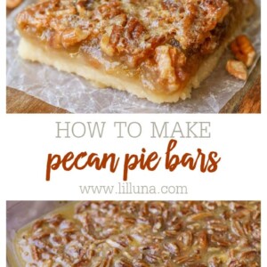 Easy Pecan Pie Bars {Perfect for the Holidays} | Lil' Luna