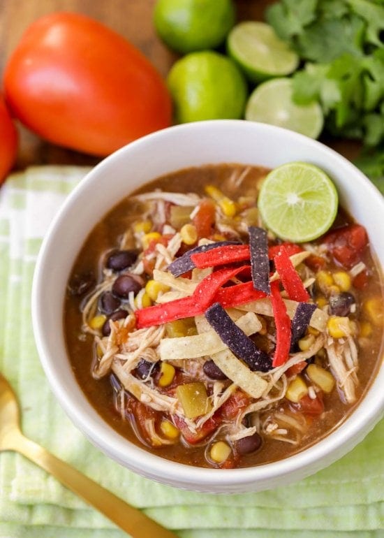 Healthy Chicken Tortilla Soup {Under 250 Calories!} Lil' Luna