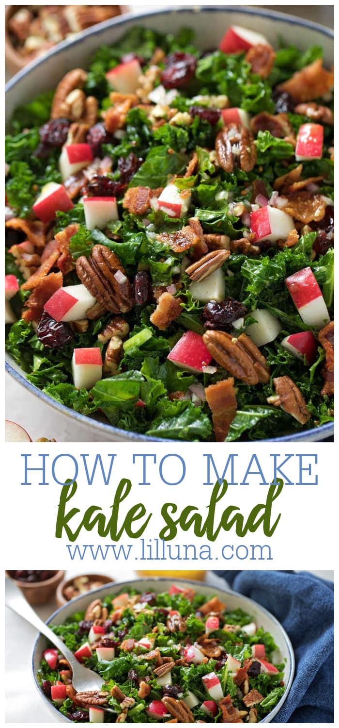 Kale Salad {With Homemade Dressing} | Lil' Luna