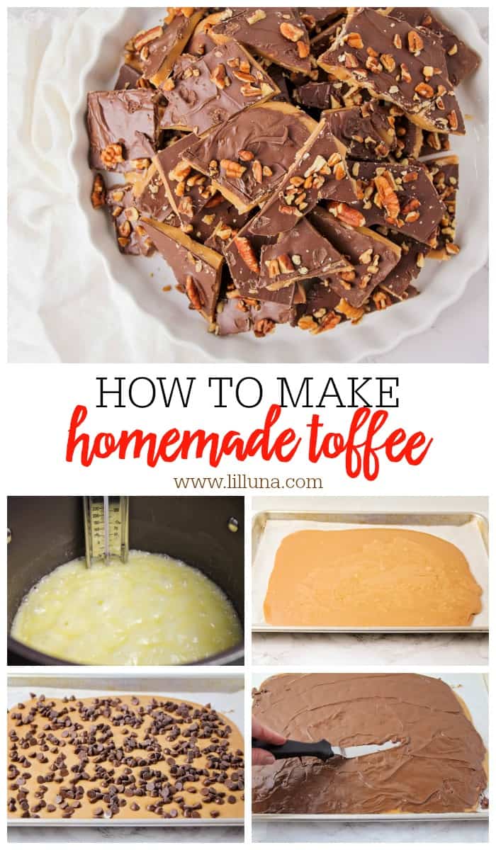 Easy Homemade Toffee Recipe +VIDEO | Lil' Luna