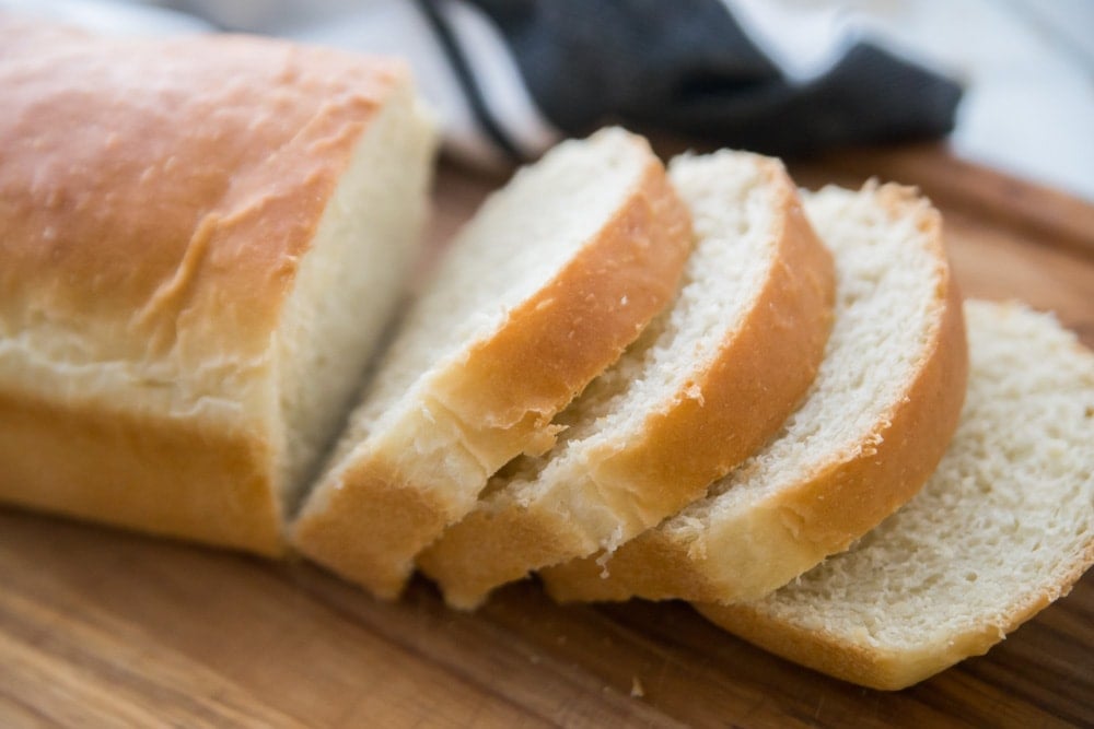 Homemade bread recipe - sliced up