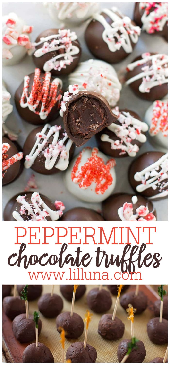 Easy Peppermint Chocolate Truffles | Lil' Luna