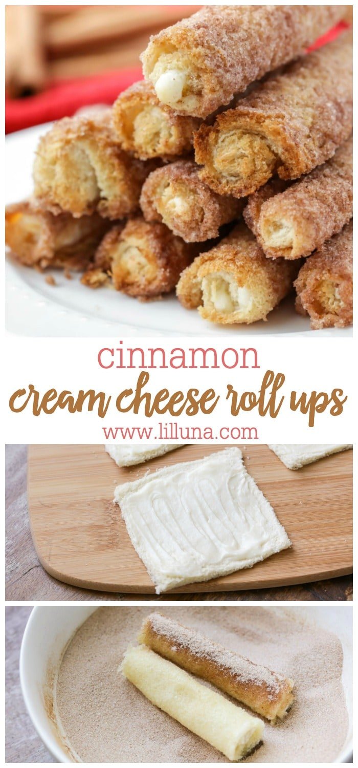 Cinnamon Cream Cheese Roll Ups - Just 6 Ingredients! | Lil' Luna