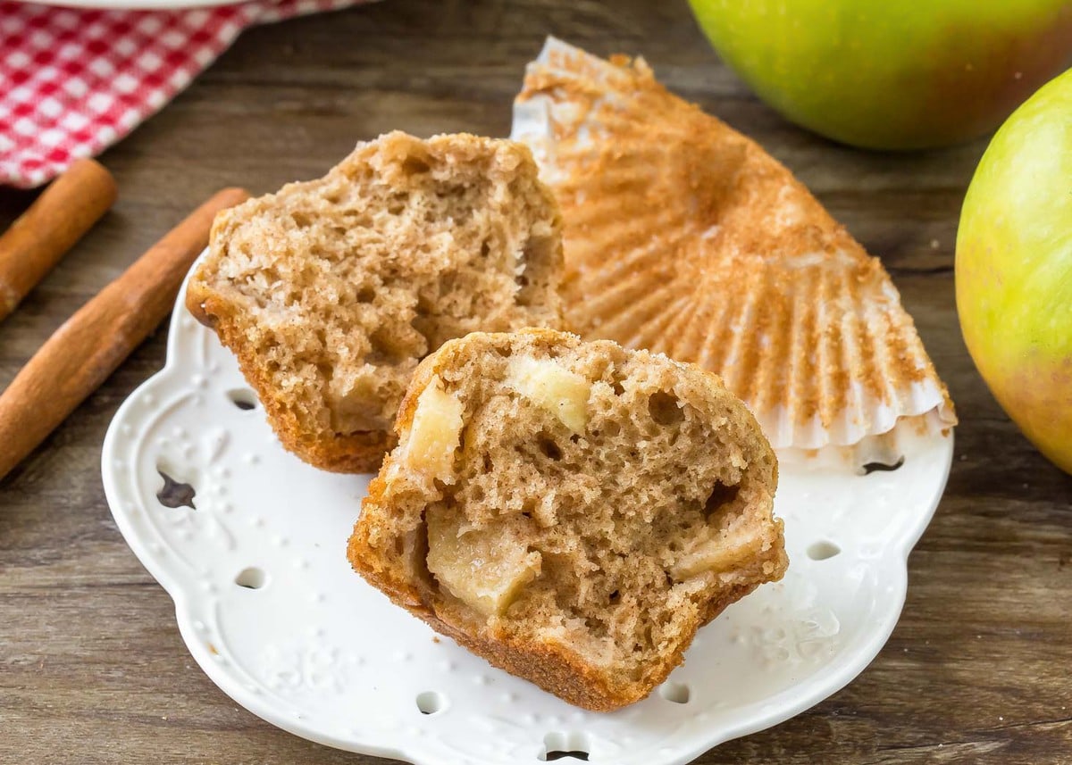 Apple Cinnamon Muffins Recipe on plate