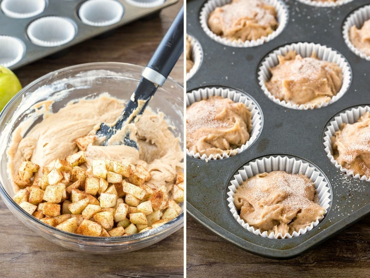 How to Make Apple Muffins process pics